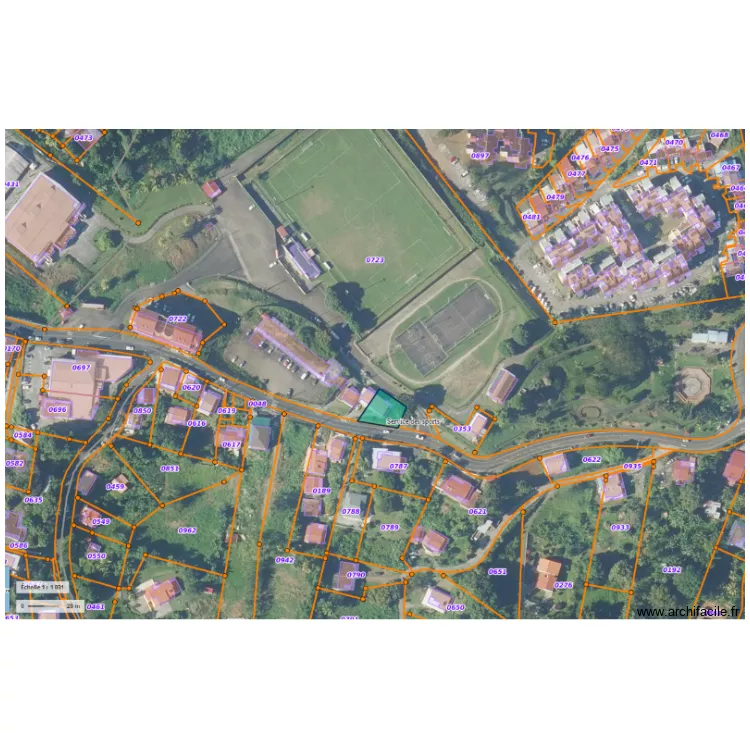 Plan de situation Service des Sports. Plan de 