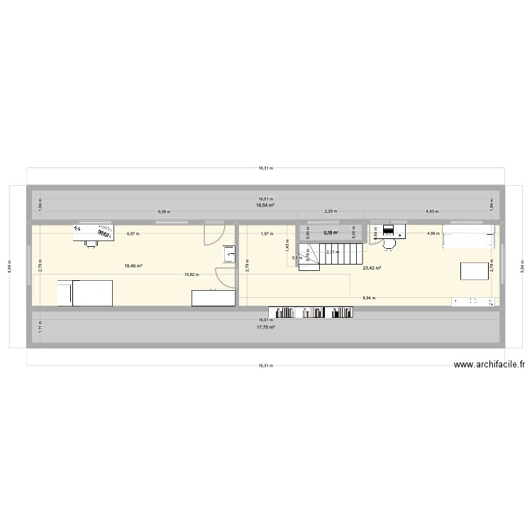 Perez v05_Plans pour exécution. Plan de 5 pièces et 78 m2
