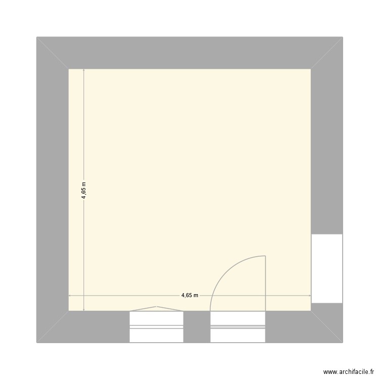 SALON. Plan de 1 pièce et 22 m2