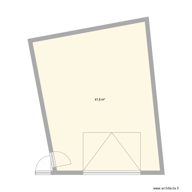 Masson. Plan de 1 pièce et 42 m2