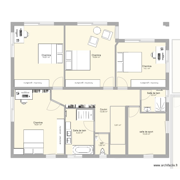 maison sud 1 web. Plan de 20 pièces et 309 m2