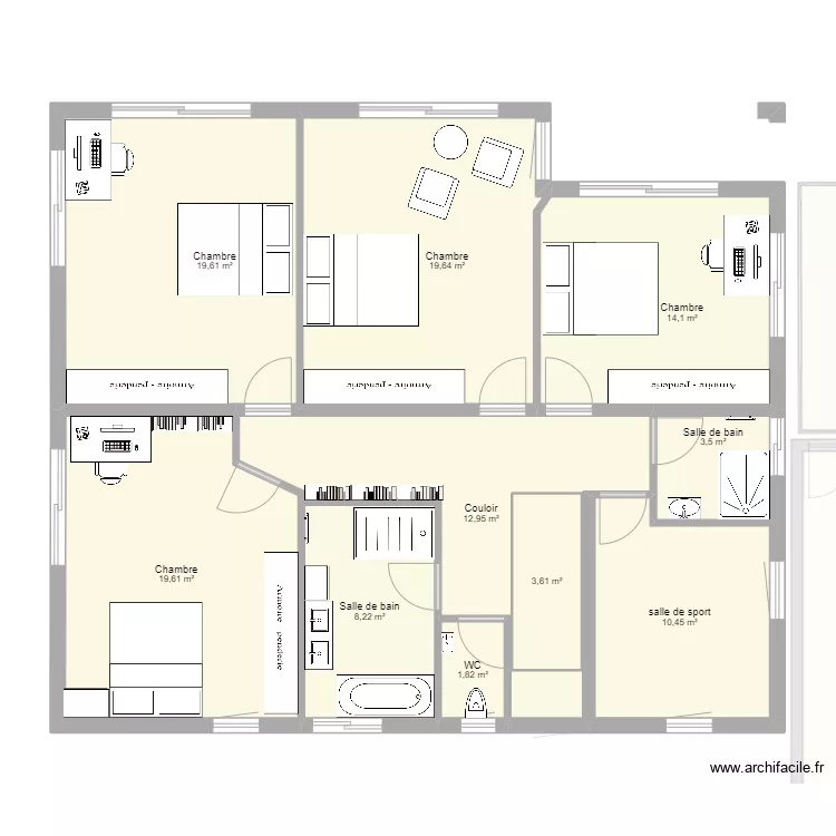 maison sud 1 web. Plan de 
