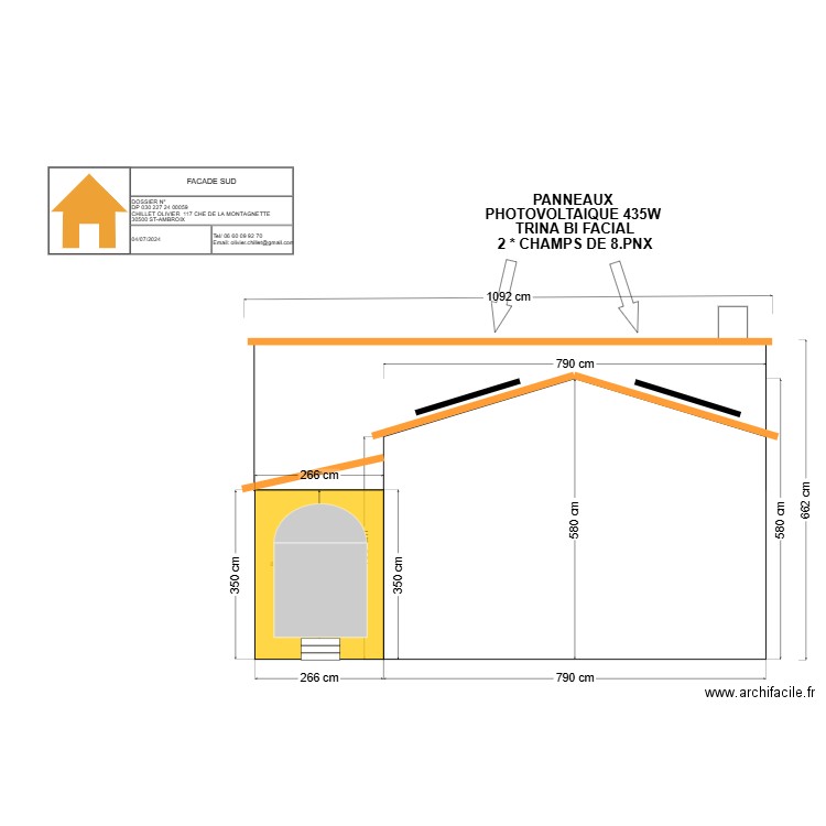 face SUD AVEC PNX. Plan de 0 pièce et 0 m2