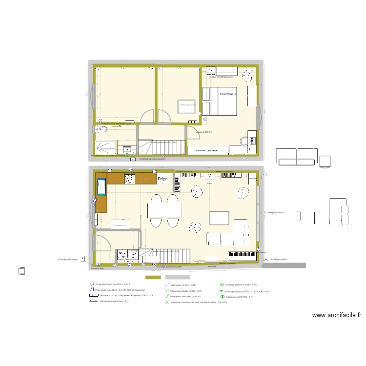 PLANS MAISON cuisine avec sas entrée 3. Plan de 8 pièces et 139 m2