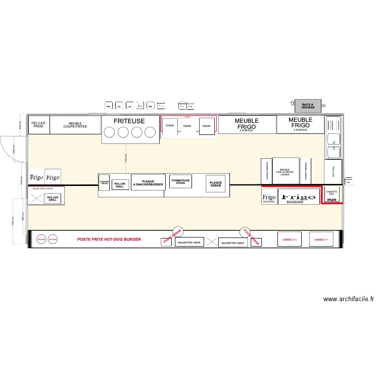 La boucherie 12. Plan de 1 pièce et 57 m2