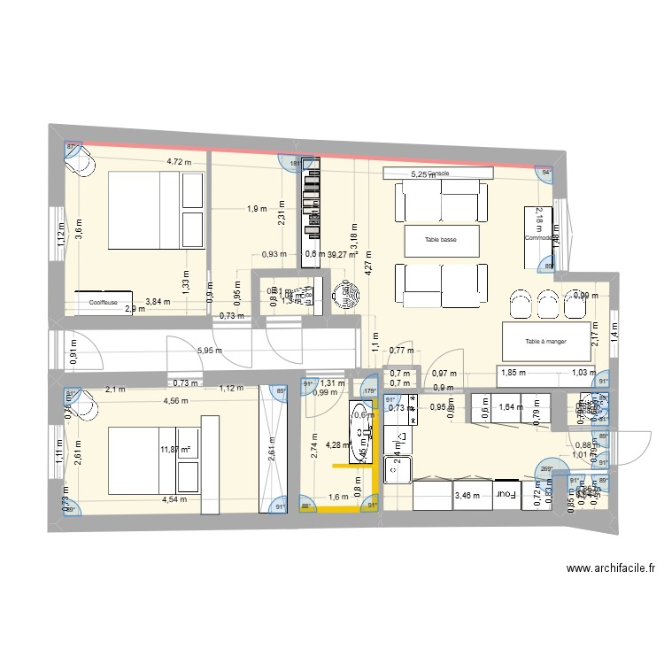 Plan Définitif new version vision avec R+1. Plan de 14 pièces et 102 m2