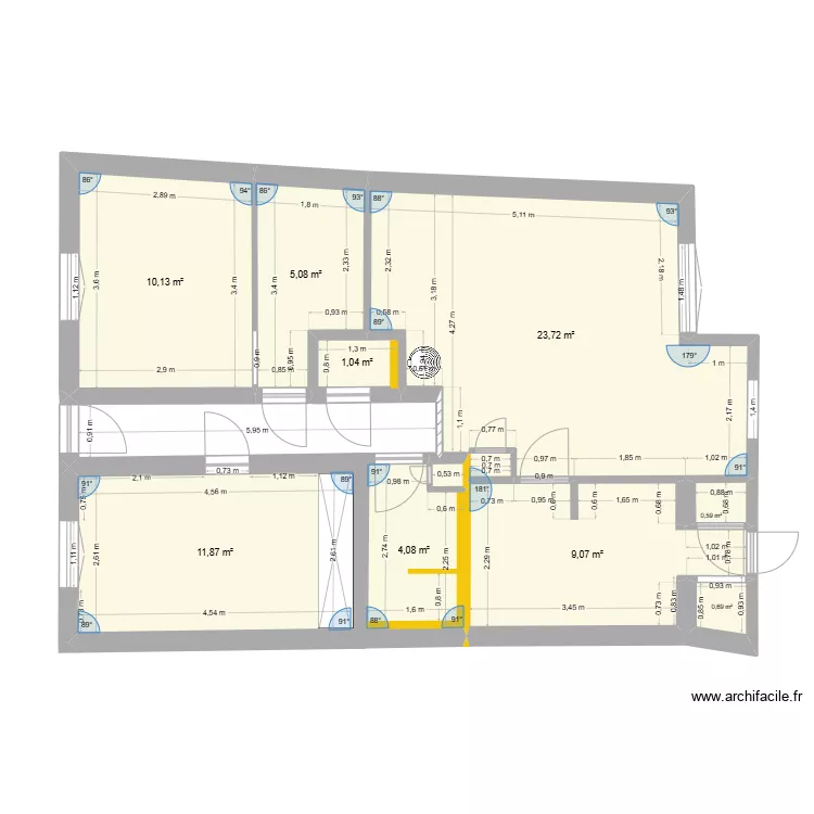 Plan D&eacute;finitif new version vision avec R+1. Plan de 