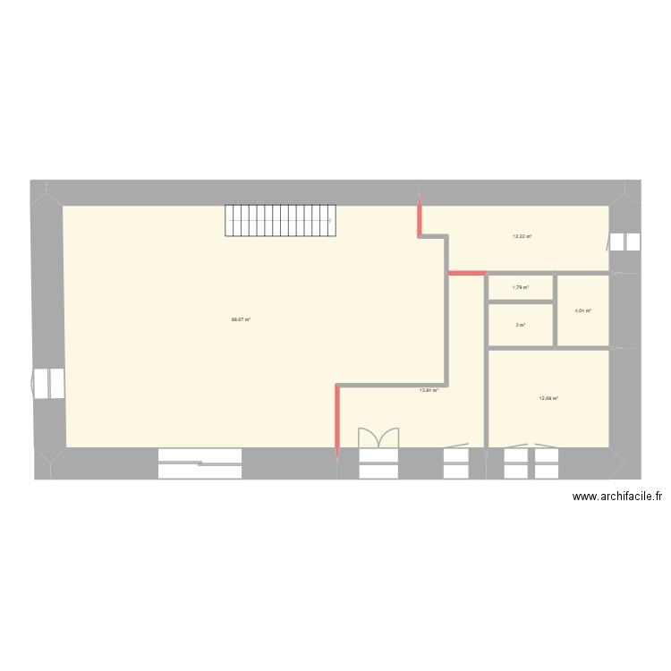 Rénovation - RDC. Plan de 7 pièces et 137 m2