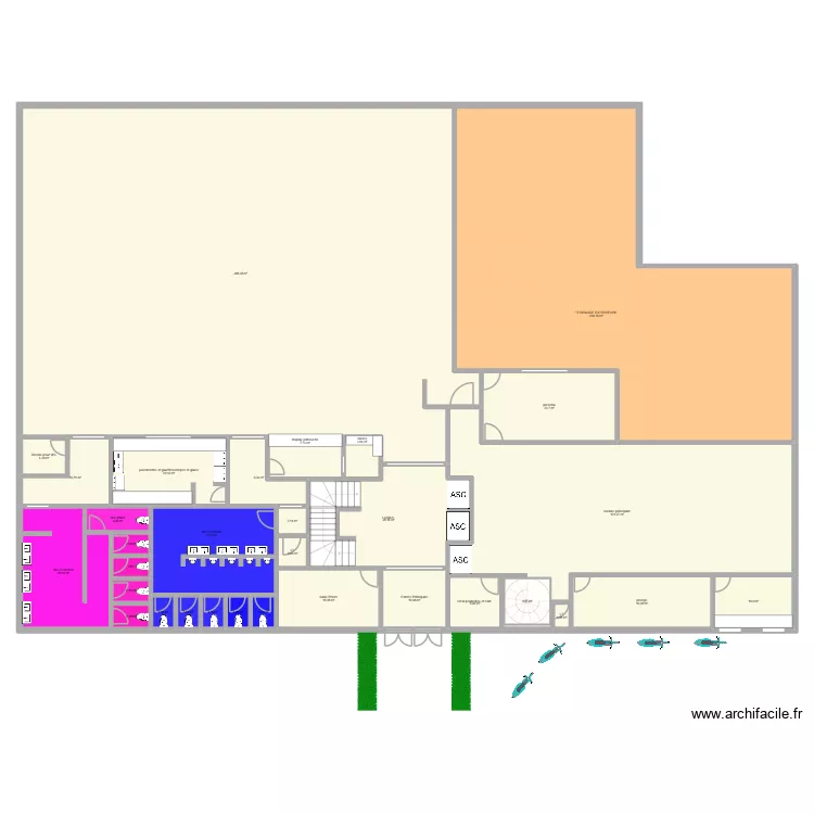 kahwa. Plan de 49  et 1857 m²