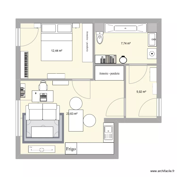 Arria Ly - v1. Plan de 4  et 49 m²