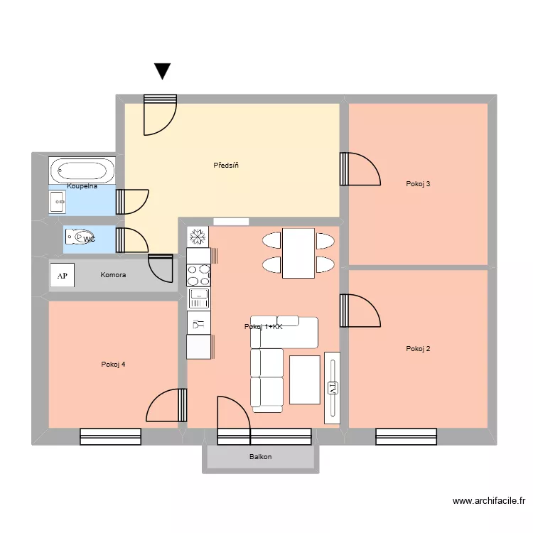 Radniční 650 byt 8 HA. Plan de 14 et 203 m² Radniční 650 byt 8 HA. Plan de 14 et 203 m²