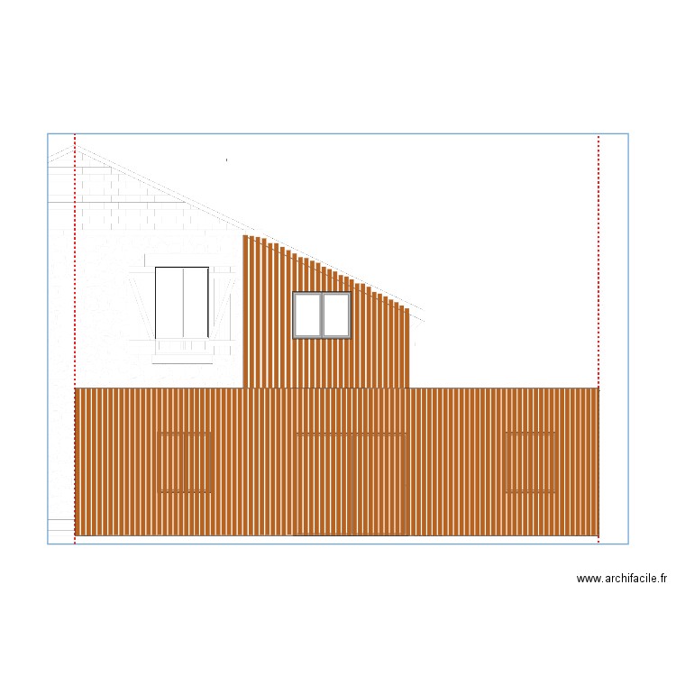 face arrière  new bardage. Plan de 0 pièce et 0 m2