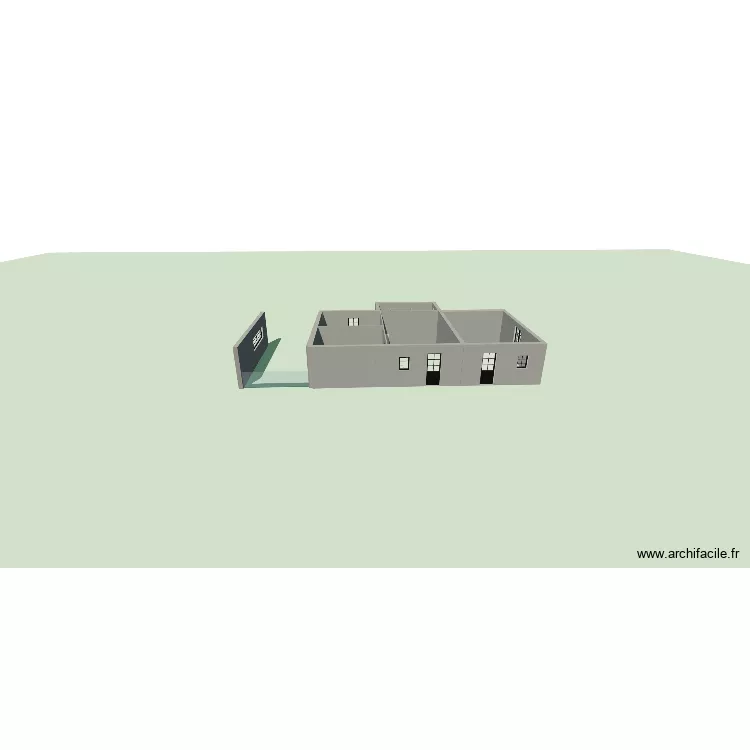 Maison Cudray. Plan de 4  et 66 m²