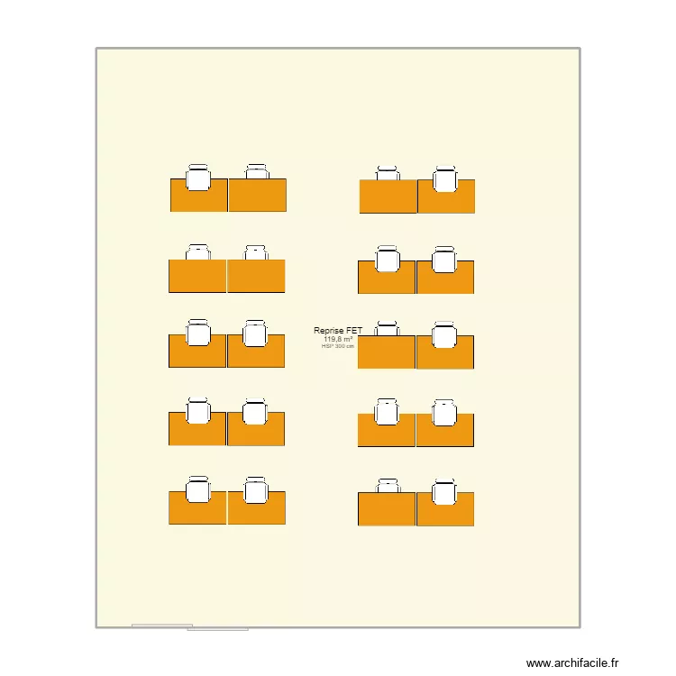 Reprise &eacute;tain. Plan de 