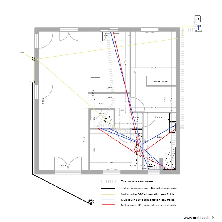 Compère Guilleri 2026 02 22 01 Plomberie. Plan de 0 pièce et 0 m2 Compère Guilleri 2026 02 22 01 Plomberie. Plan de 0 pièce et 0 m2
