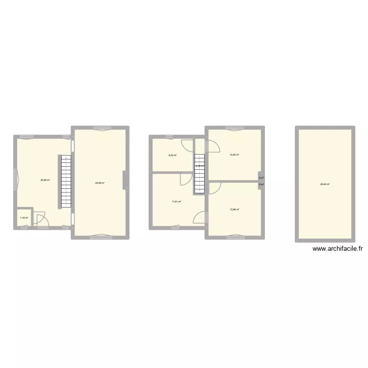 Mancieulles Projet 2. Plan de 11  et 118 m²