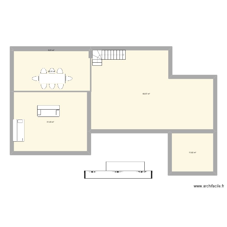 sm;glt,dkl,hbgy. Plan de 5 pièces et 126 m2