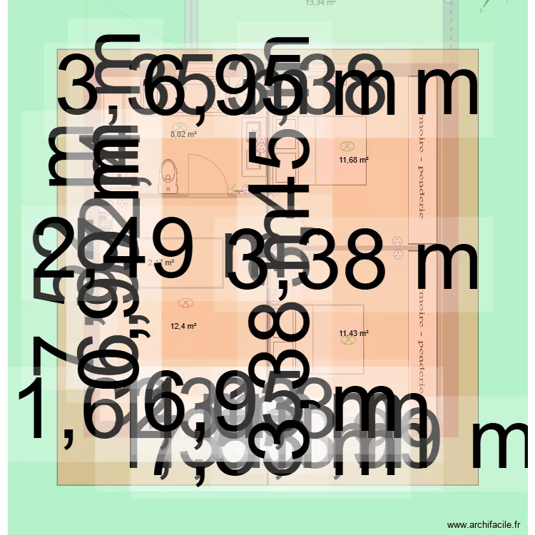 plan maison sur terrain. Plan de 