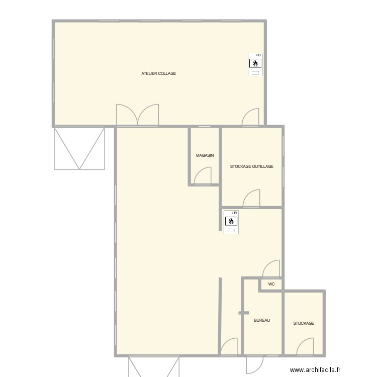 ATELIER VEINE ET NOEUD. Plan de 7 pièces et 138 m2