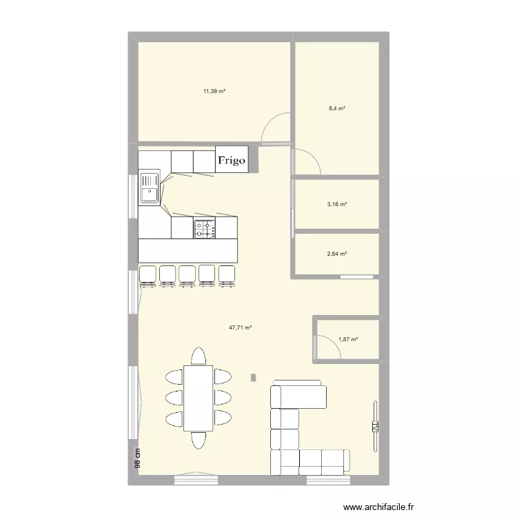 travaux etage. Plan de 