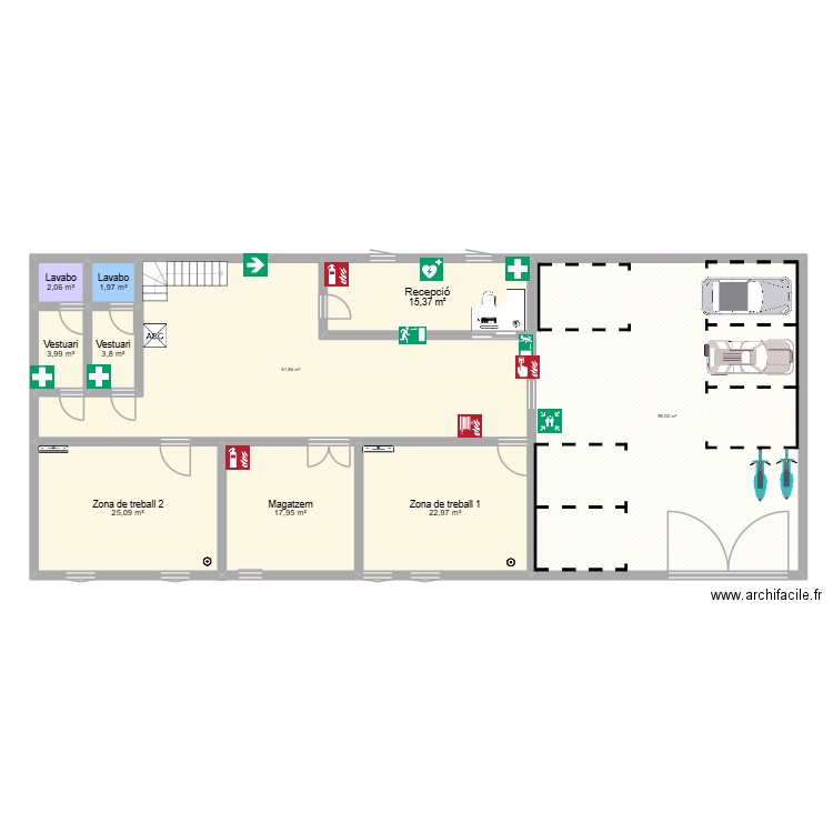 Planòl IPO planata baixa. Plan de 10 pièces et 245 m2