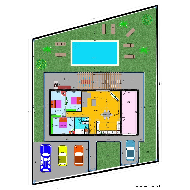 le grand aubat 4.2. Plan de 14 pièces et 1005 m2