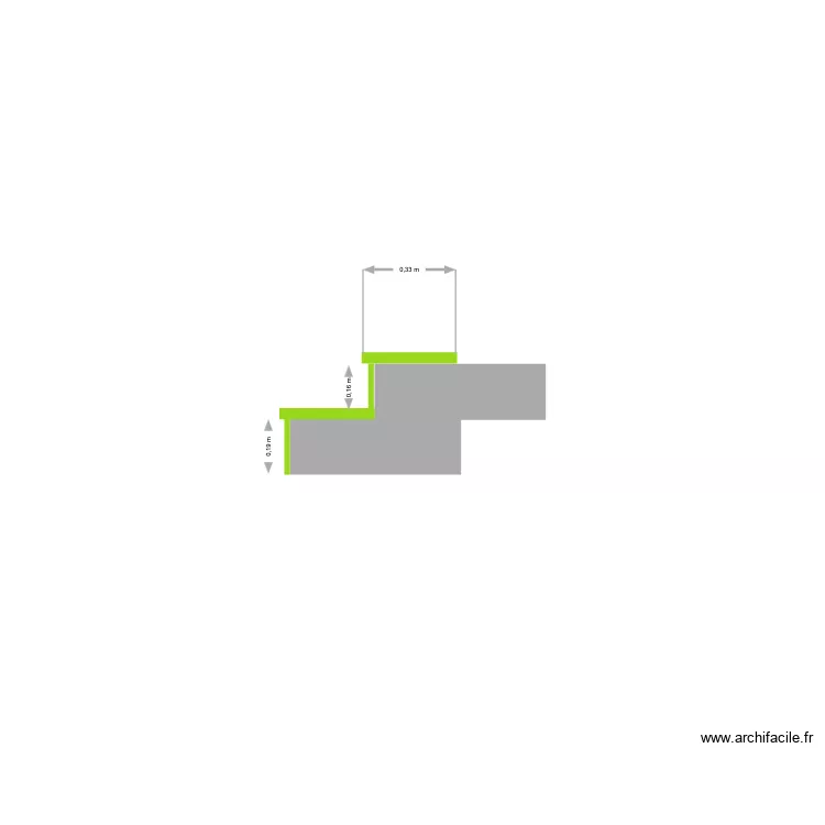 perron d&eacute;tail. Plan de 
