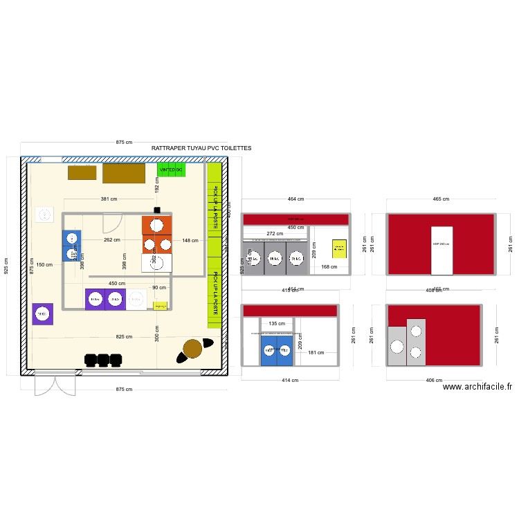 Plan Urrugne Détail. Plan de 13 pièces et 133 m2