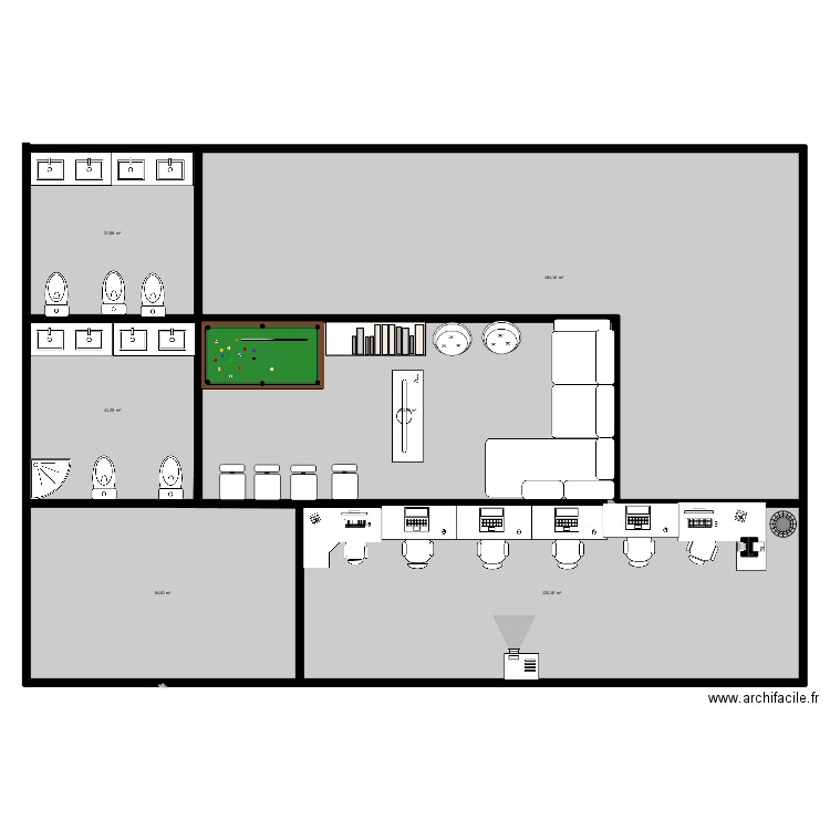 cata quintana. Plan de 6 pièces et 551 m2