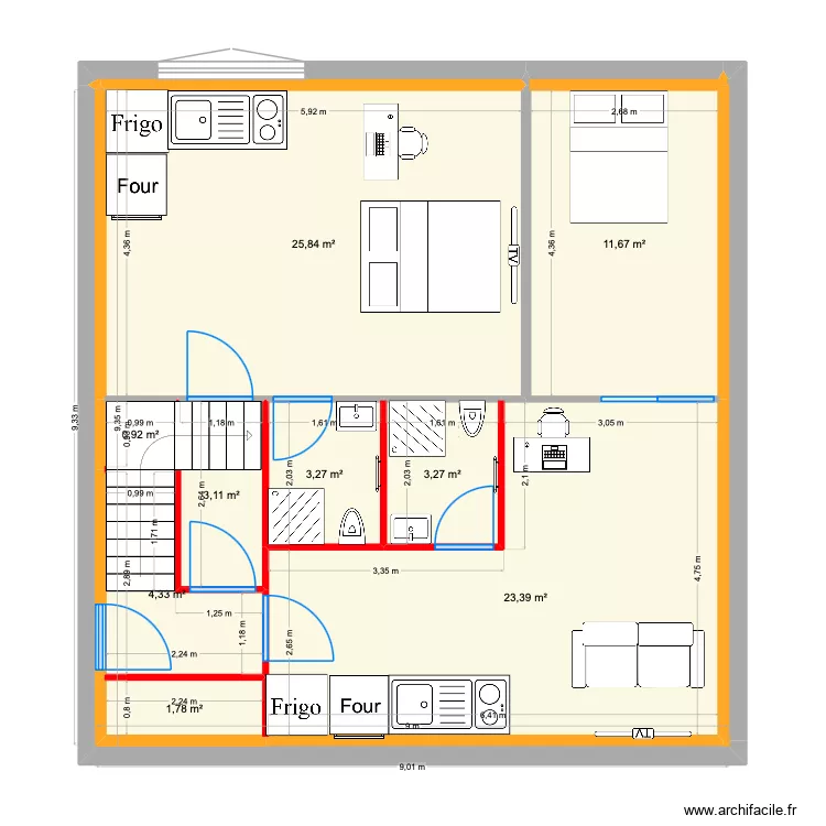 frugy RDC. Plan de 13 et 78 m² frugy RDC. Plan de 13 et 78 m²