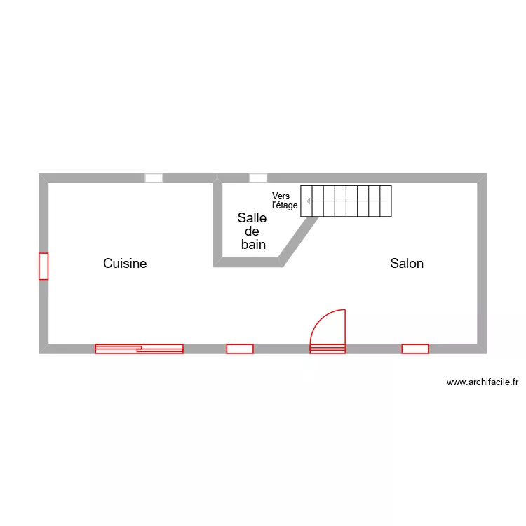 Confoulan_plan. Plan de 1 pièce et 36 m²