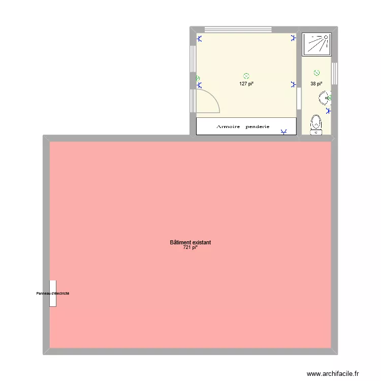 loft. Plan de 3  et 82 m²
