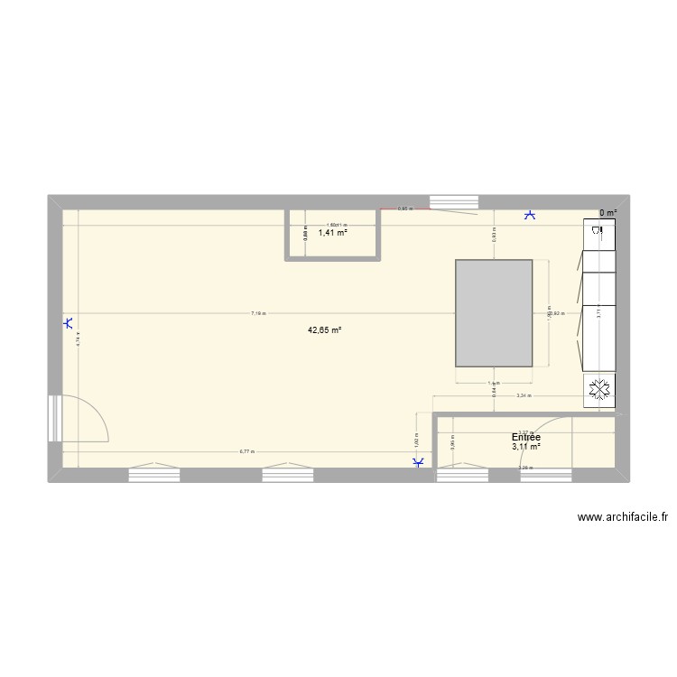 calepinage st remy. Plan de 4 pièces et 49 m2