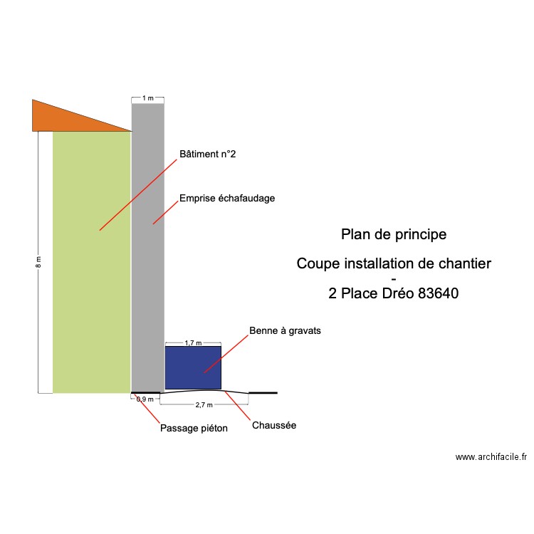 PDP Place Dréo. Plan de 0 pièce et 0 m2