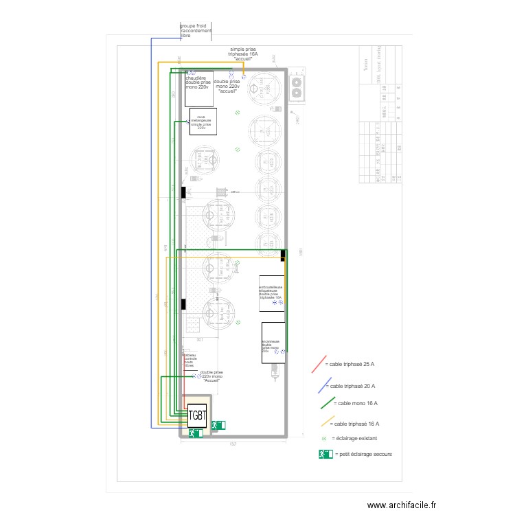 garage elec. Plan de 1 pièce et 2 m2