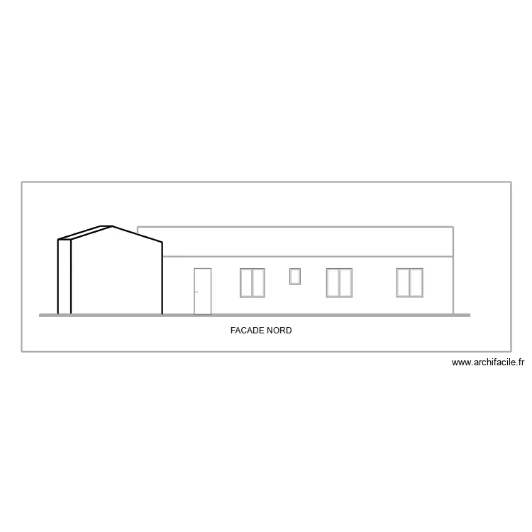 Facade nord. Plan de 