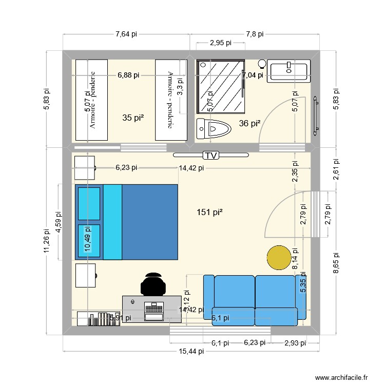 Studio Vivre Avec ToiT rev A. Plan de 0 pièce et 0 m2