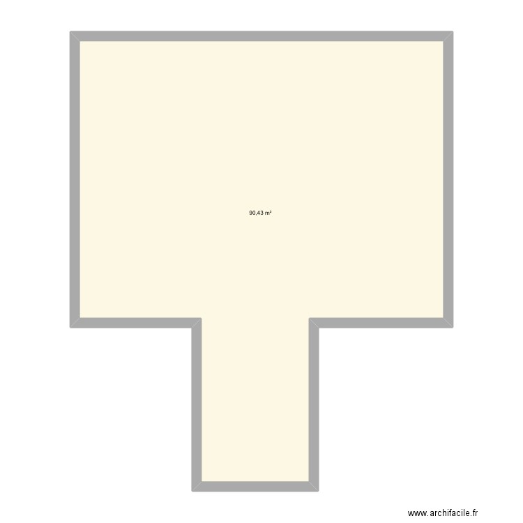 Mdkekekeke. Plan de 1 pièce et 90 m2