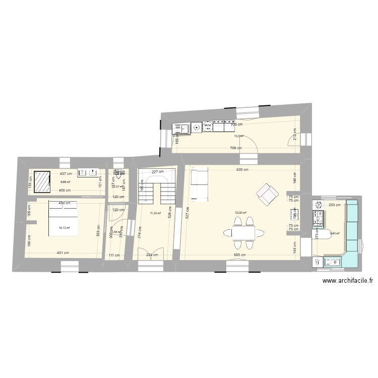 Marcel 9/24. Plan de 8 pièces et 95 m2