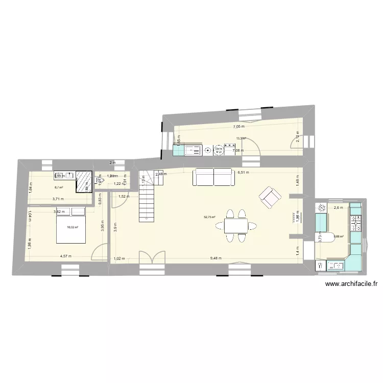Marcel 9/24. Plan de 5  et 98 m²