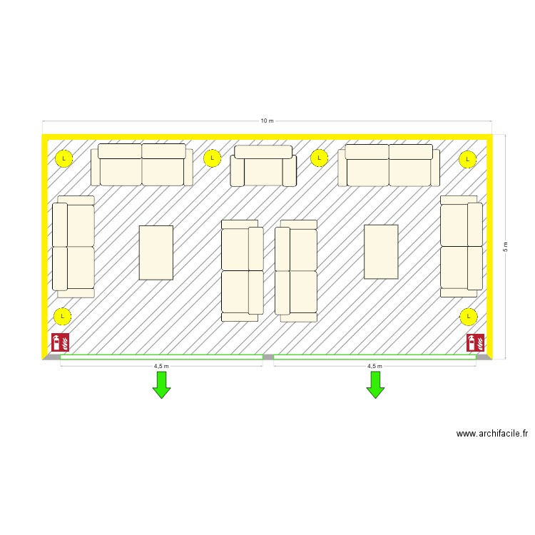 Detente D. Plan de 1 pièce et 47 m2