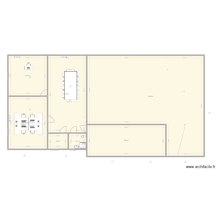 v2023-3 étage. Plan de 7 pièces et 302 m2