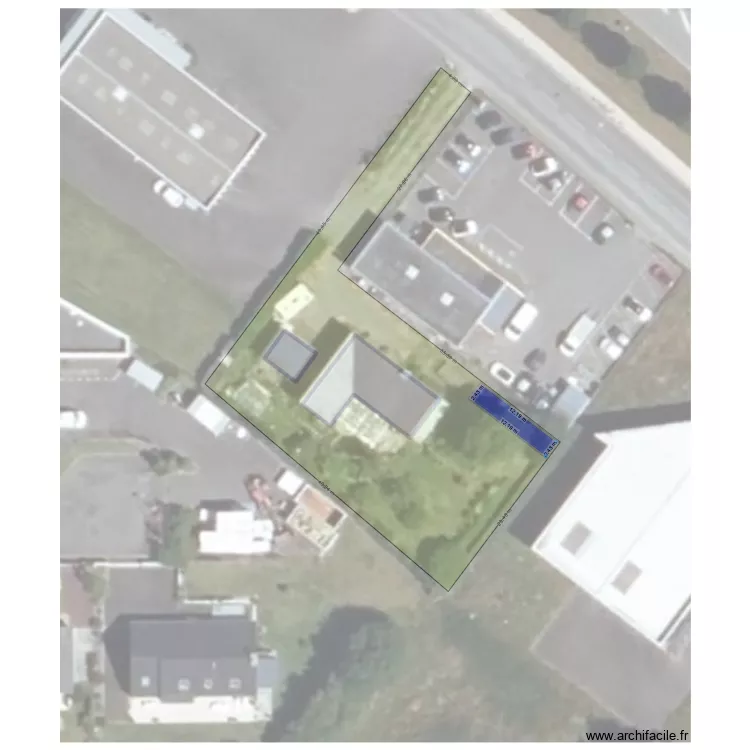 plan de masse. Plan de 3  et 146 m²