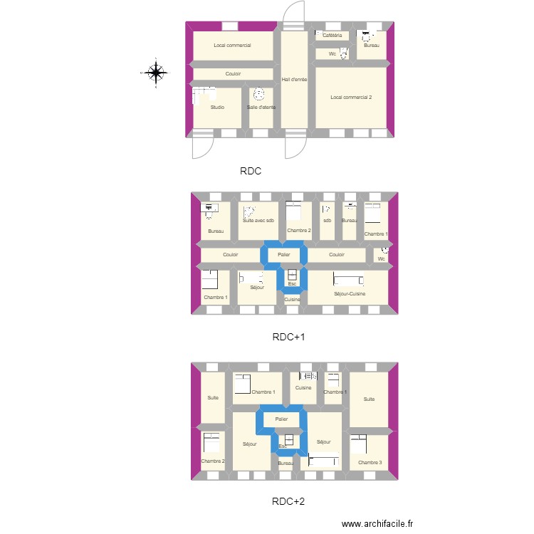 Chouffane Eddy. Plan de 36 pièces et 65 m2