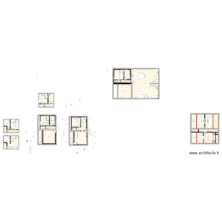 Mussidan MODIFIABLE. Plan de 54 pièces et 283 m2