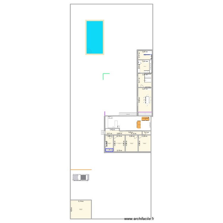 POPA. Plan de 12 pièces et 132 m2