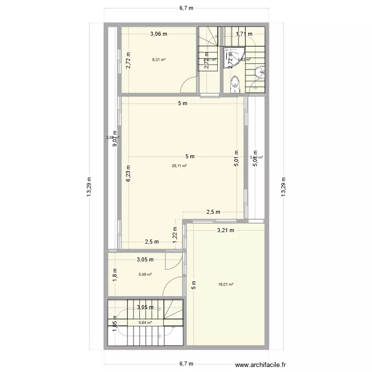1er Niveau Limete Invers&eacute;. Plan de 