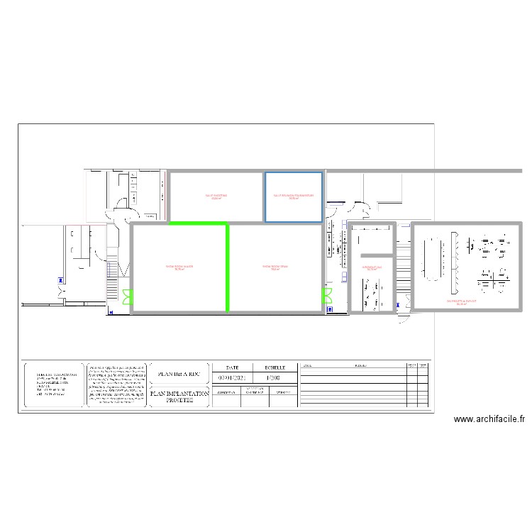 Bat A - R0 V2. Plan de 6 pièces et 342 m2