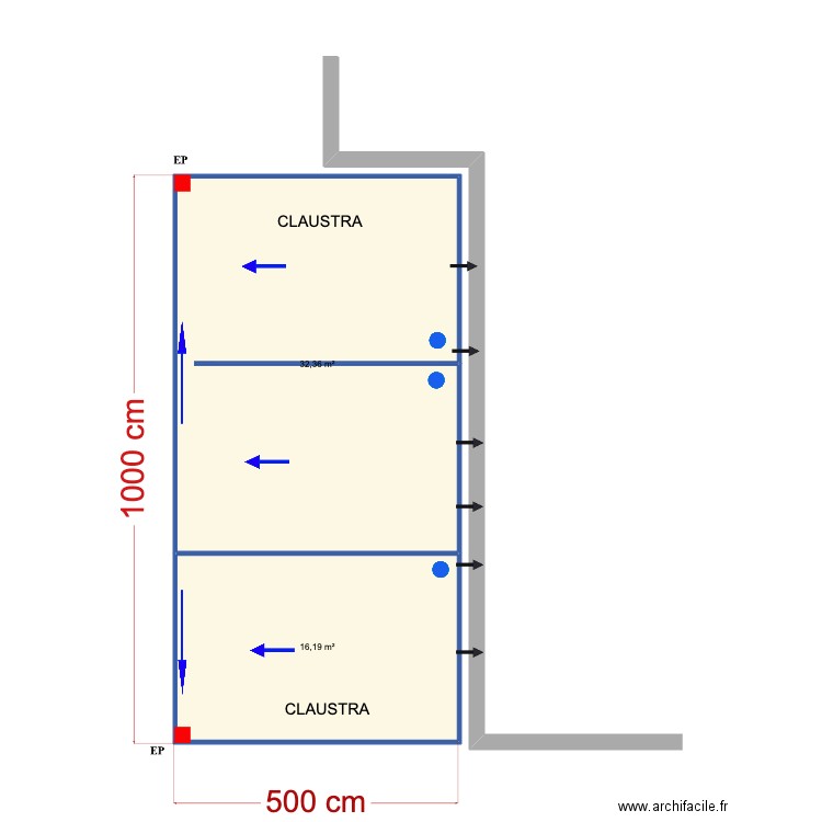 Projet Hotel DOMES LAKE. Plan de 2 pièces et 49 m2