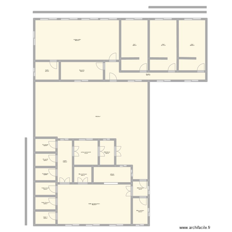 fromagerie bellegarde. Plan de 22 pièces et 495 m2